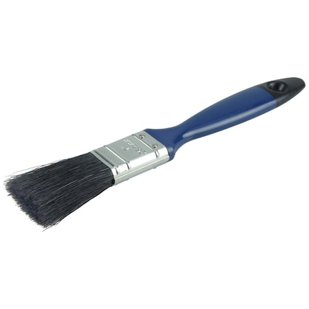 Weiler 1" Varnish Brush, Bristle Fill, 2" Trim Len, Blue Foam Handle 40000